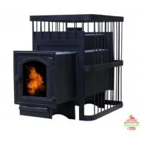 Печь банная ComfortProm СТАЛЬ 8 мм (для парной до 16 м3) чугунная дверца со стеклом