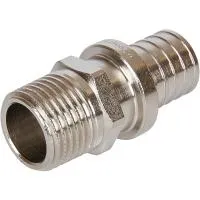 STOUT SFA-0001-200212 Переходник с наружной резьбой 20х2.0x1/2 никелированный для труб из сшитого полиэтилена аксиальный