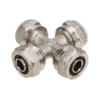 Обжимные латунные фитинги крестовина, AQUALINK