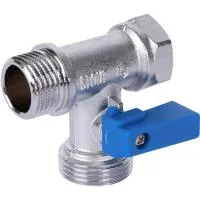 STOUT Кран SVB-0124-123412 шаровой проходной для стиральных и посудомоечных машин 1/2 х 3/4 х 1/2