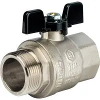STOUT Кран SVB-0004-000032 шаровой полнопроходной, ВР/НР, ручка бабочка 1 1/4
