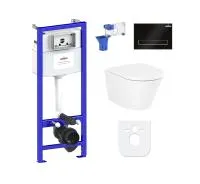 Комплект инсталляции и унитаза 7 в 1 Lavinia Boho Relfix Biore Rimless 87040100